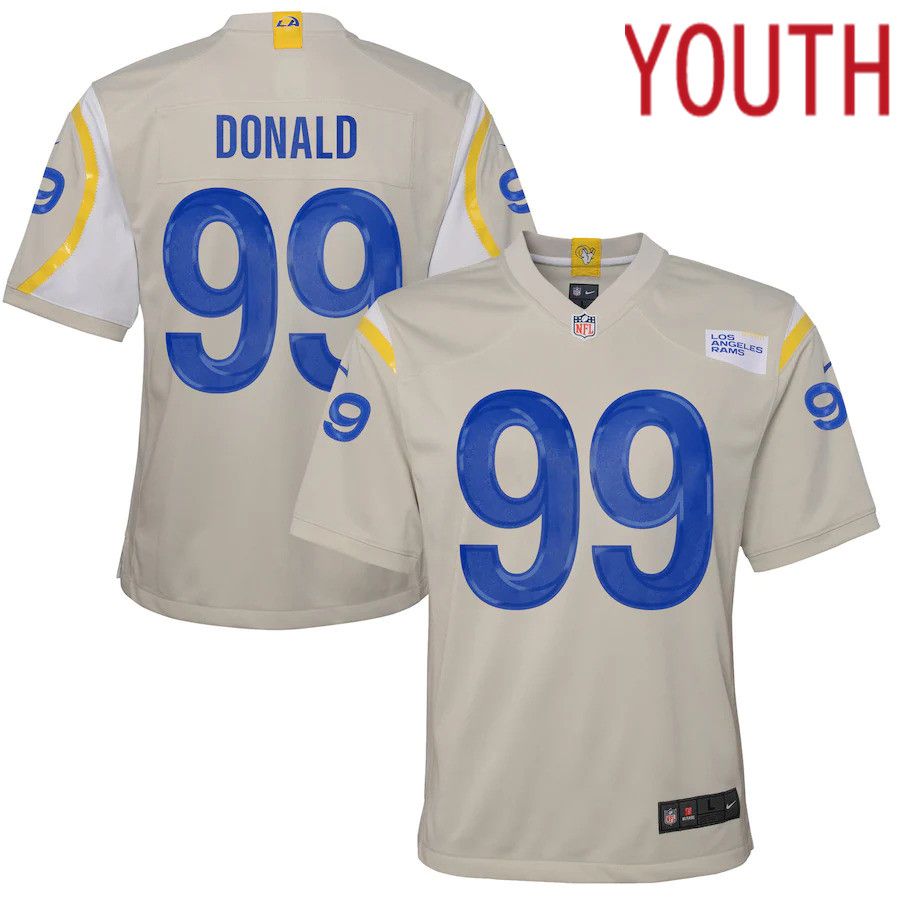 Youth Los Angeles Rams 99 Aaron Donald Nike Bone Game NFL Jersey